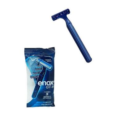 Imagem de Kit Barbeador 2 Lâminas GT2 Inox Com 5 Unidades Enox - Belliz