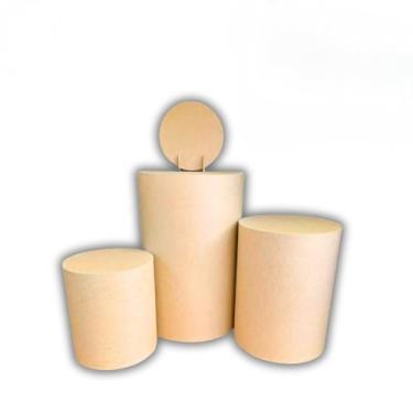 Imagem de Cilindros Decorativos em MDF Premium– Ideal para Festa de Aniversário, Batizado e Casamento(TRIO CILINDROS + TRIO BOLEIRA)