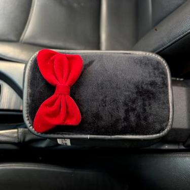 Imagem de MINGZAIQIPEI Almofada para console central de carro universal, laço macio à prova d'água capa de console central de carro protetor de caixa de assento de apoio de braço para a maioria dos veículos SUV