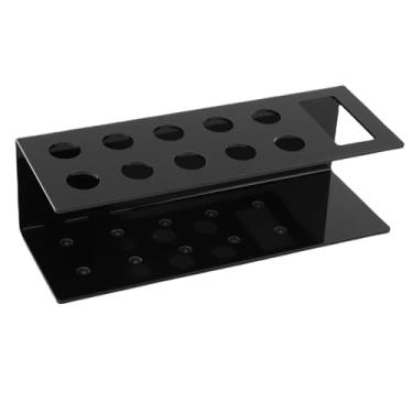 Imagem de ASHATA Marcador de Montagem na Parede, Organizador de Marcador de Quadro Branco Acrílico para 10 Canetas + 1 Borracha, Design de Montagem na Parede para Casa de Escritório da Escola Em (Preto)