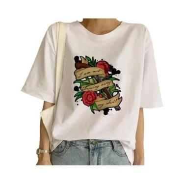 Imagem de Camiseta Feminina Guns N' Roses - Branca - Estilo Punk Rock, BR-G4, B