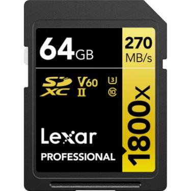Imagem de Cartão Memória Lexar Sd Xc 64gb 280mb/s Gold Uhs-ii V60 Lsd1800064g-bnnnu