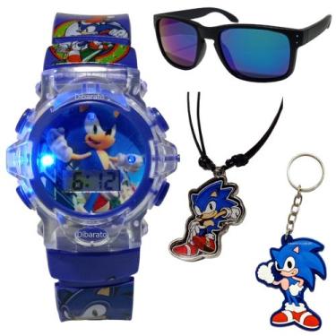Imagem de Relógio Digital Infantil Led Sonic Musical Luzes Coloridas + Colar + Ó