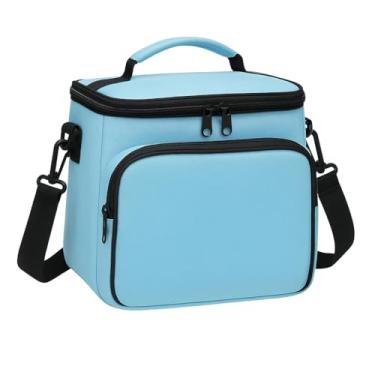 Imagem de Bolsa Térmica mala mão porta Marmita quente e gelado portátil Almoço Trabalho Viagem marmiteira isolamento Oxford dieta pote fitness bebida cores (Verde)