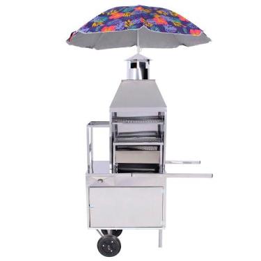 Imagem de Carrinho de Churrasco R2 70cm com Baú de Mantimentos e Caixa 67069