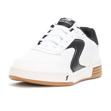 Imagem de Skechers Tênis feminino clássico Viper Court, Branco/preto, 41