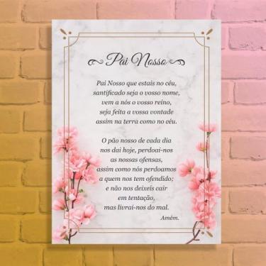 Imagem de Quadro Decorativo Pai Nosso - Arte Aqui, MDF 6mm, 60x40cm