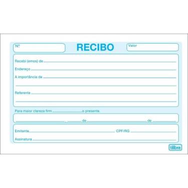 Imagem de Recibo Comercial Sem Canhoto Pequeno 50 Folhas - Tilibra