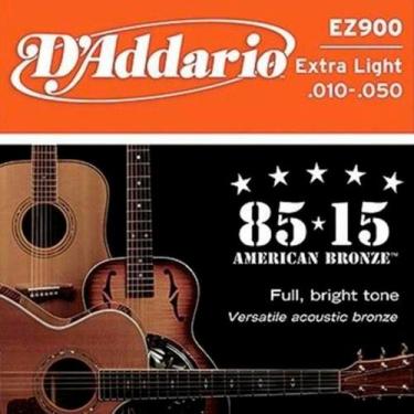Imagem de Encordoamento Violão Aço EZ900-B 6 Cordas Extra Light - DAddario - DAd