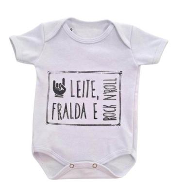 Imagem de Body Infantil Manga Curta Branco Temático Bebê Frase 100% Suedine - Sa