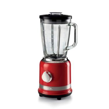 Imagem de Ariete 585 Liquidificadora moderna, 1000 W, capacidade 1,5 l, 4 velocidades + função de pressão, caneca de vidro graduada, 4 lâminas de aço inoxidável, vermelho