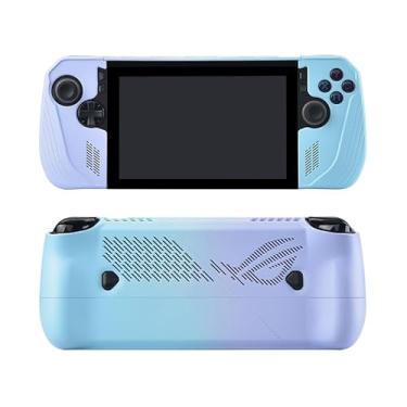 Imagem de UYIYE Capa protetora para Asus ROG Ally X 2024, revestimento rígido de 360°, antiderrapante, revestimento antisuor (capa roxa azul)