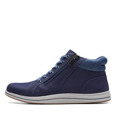 Imagem de Clarks Bota Chukka Feminina Breeze Glide, Azul-marinho escuro sintético, 5.5