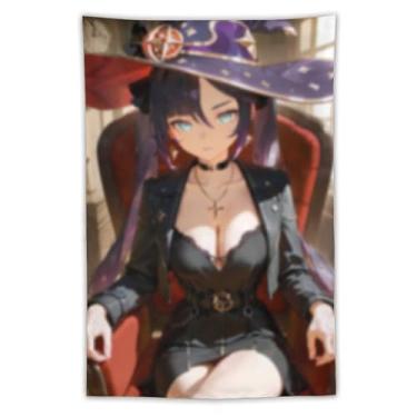 Imagem de LIEGBMEU Sexy Bikini Hot Anime Girl Tapeçaria 101.6 cm x 152.4 cm Interior Exterior Wall Quilt Art Decoração de Tapeçaria Caprichosa, AF038