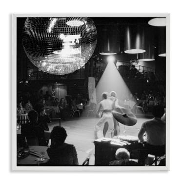 Imagem de Stupell Industries Pista de dança de discoteca vintage branca emoldurada giclée design de arte por Sophie 6, 17 x 17