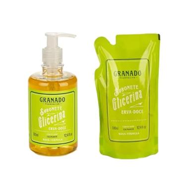 Imagem de Kit Sabonete Líquido Glicerina Erva Doce 300ml + Refil Erva Doce 300ml