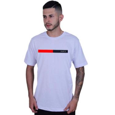 Imagem de Camiseta Unissex Algodão Paris França - LAFRE, Branco, P