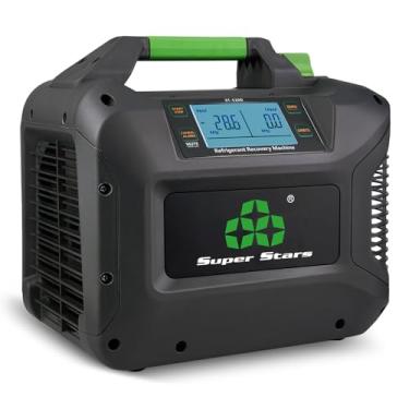 Imagem de Super Stars Compressor de ar condicionado portátil HVAC para máquina de recuperação de refrigerante com encaixe de tubulação 1/2 HP para todos os CFC HFC HCFC comuns