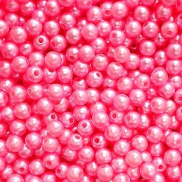Imagem de PÉROLA DE ABS LISA Nº 06 20G PEROLA 6 MM - LADEIRA BIJUTERIAS, ROSA CH