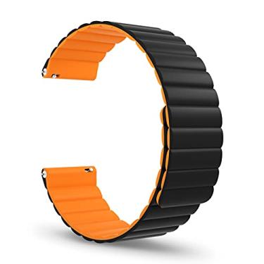 Imagem de PFCT-U Pulseira magnética de silicone para relógio inteligente de liberação rápida de 22 mm para Gear S3 de substituição para Galaxy 46 mm Versa 2 Fenix 5 Plus Forerunner 935 945 S60 S62 GT2 Gen 5