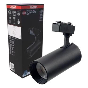 Imagem de Luminária Spot de Trilho Led 20w Luz Branca 6500k Avant Preto - AVANT