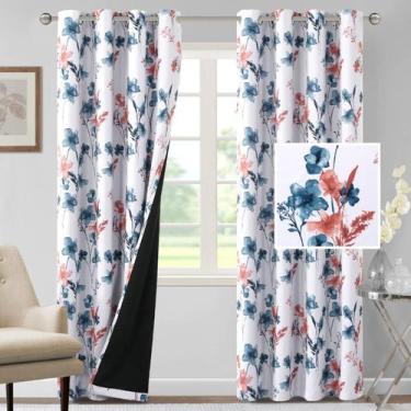 Imagem de Cortinas H.VERSAILTEX 100% Blackout Cattleya Floral 214x213cm