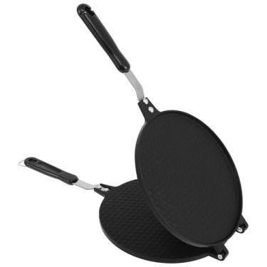 Imagem de ZJRDYYK Forma de rolo de ovo dupla face de 21 cm, forma de cone de waffle, forma de tortilha, forma de rolo de ovo, máquina de panqueca dupla face