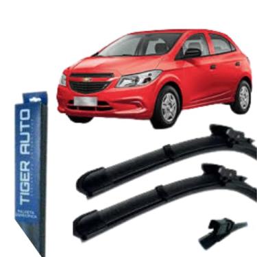 Imagem de PAR DE PALHETA DIANTEIRA ESPECIFICA TIGER AUTO EM SILICONE PARA CHEVROLET ONIX DE 2013 a 2017