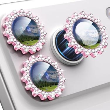 Imagem de Xfilm Protetor de lente de câmera para iPhone 17 Pro/17 Pro Max Gear Bling Diamond, metal individual com dureza 9H, protetor de tela de câmera à prova de arranhões, acessórios elegantes, compatível