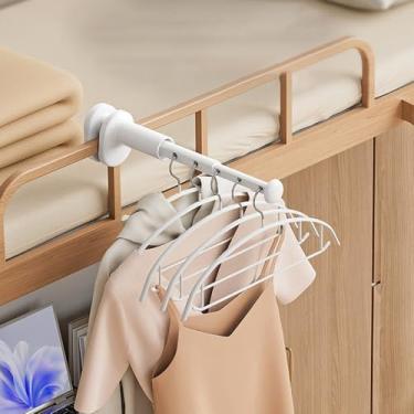 Imagem de Estante de secagem de viagem para roupas – Rack de pendurar portátil sobre a porta com haste retrátil – Estante de secagem de dormitório tamanho mini para cruzeiro, trailer, dormitório, apartamento