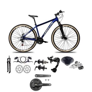 Imagem de Bicicleta Aro 29 Absolute Nero 5 Câmbios Shimano Alívio/altus 27v Freio A Oléo Garfo Trava Pneu C/faixa -azul Tam.21