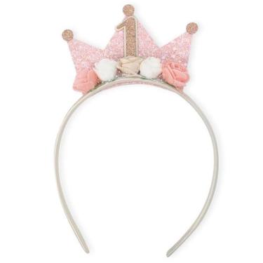 Imagem de Bandana FUTNH 1st Birthday Princess Sparkling Tiara Girl 1-6Y