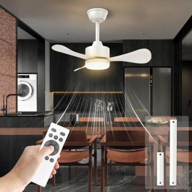 Imagem de Ventilador de Teto Branco com Controle Remoto FANSVENTO LED e Motor DC