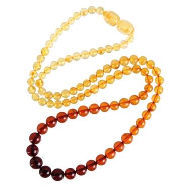 Imagem de Colar de âmbar natural, colar feminino de âmbar gradiente, presentes para mulheres