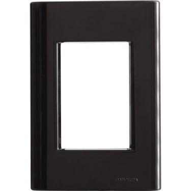 Imagem de Placa 3 Postos 4x2 Tramontina Giz Preta sem Suporte