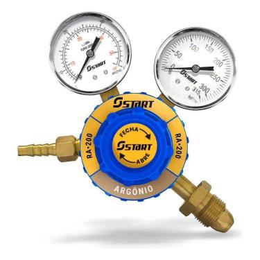 Imagem de Regulador Para Cilindro De Argônio Com 2 Manômetros Ra200 St