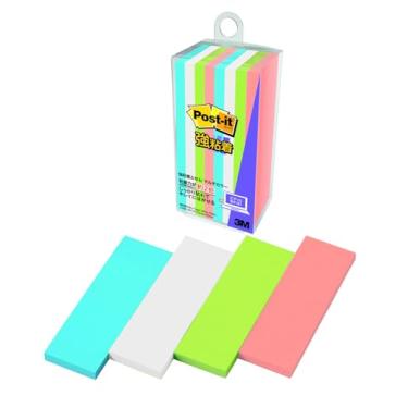 Imagem de Post-it 500SS-MC-4 Notas adesivas, adesivo forte, multicolorido, 4, 75 x 25 mm, 45 folhas x 8 pacotes