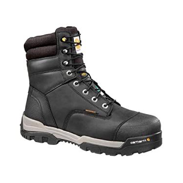 Imagem de Carhartt Men's CSA 8-inch Ground Force Wtrprf Insulated Work Boot Comp Safety Toe CMR8959 Industrial, Black Oil Tanned, 8 W US