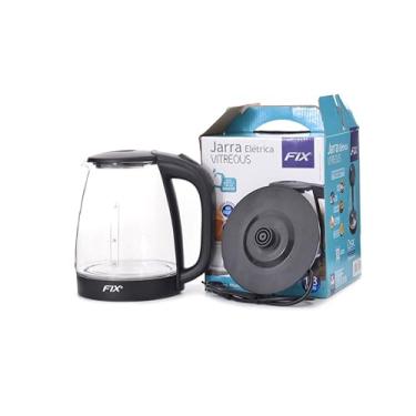 Imagem de Chaleira Elétrica Jarra Vidro Borossilicato 1,8 Litros 220v Com Led E Desligamento Automático - Fix - FXI01003