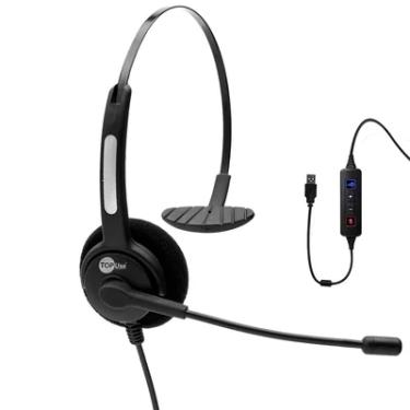 Imagem de Headset TopUse, USB, Voip, Com Tubo Flexível - HTU-300