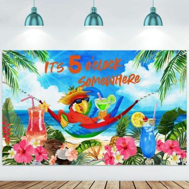 Imagem de Banner de decoração Mixweer São 5 horas em algum lugar do verão