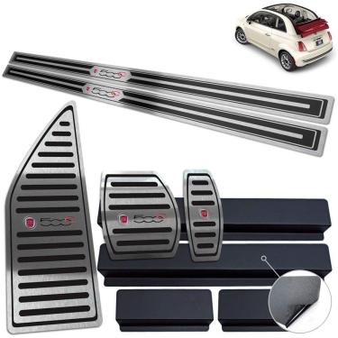 Imagem de Soleira Pedaleira Descanso 500 Cabrio 12 a 2015 Preto Auto