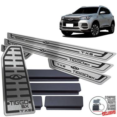 Imagem de Descanso Soleira Tiggo 5X TXS 2019 A 2022 Preto Baixo Relevo