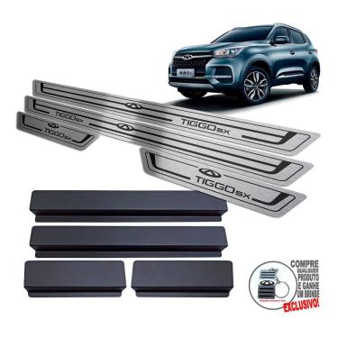 Imagem de Soleira de Porta Chery Tiggo 5X 2021 2022 Preto Baixo Relevo