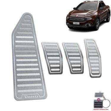 Imagem de Pedaleiras Com Descanso Fiat Toro 2016 A 2021 Manual Prata