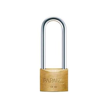 Imagem de Cadeado Papaiz Haste Longa 45-70mm Em Aço Inox, Zamac, Latão E Aço Carbono