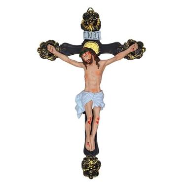 Imagem de Crucifixo de Parede 20 cm, Resina Importada, Proteção do Lar, Religioso