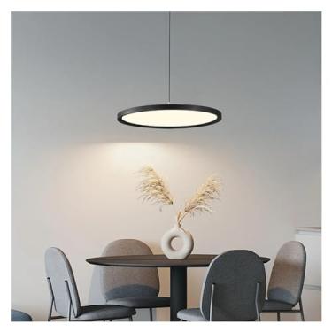 Imagem de Luminária pendente LED minimalista moderna para sala de jantar e escritório, design escandinavo, lustre de cabeça única para quarto