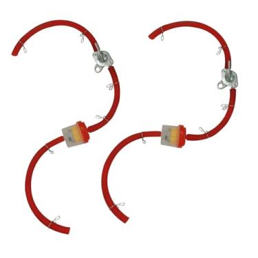 Imagem de Válvula de desligamento de Petcock de combustível em linha de 3/40.6 cm para scooters ATVs Dirt Bikes Mini Bikes & Go-Karts para Tao Tao 50 70cc 110cc 125cc e geradores (vermelho)