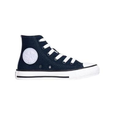 Imagem de Tênis Converse All Star Infantil Hi - Cano Médio, Original, Confortável, Ideal para o dia a dia, Estilo Clássico (Marinho/Lilás, BR, Criança de 9 a 12 anos, Numérico, 30)